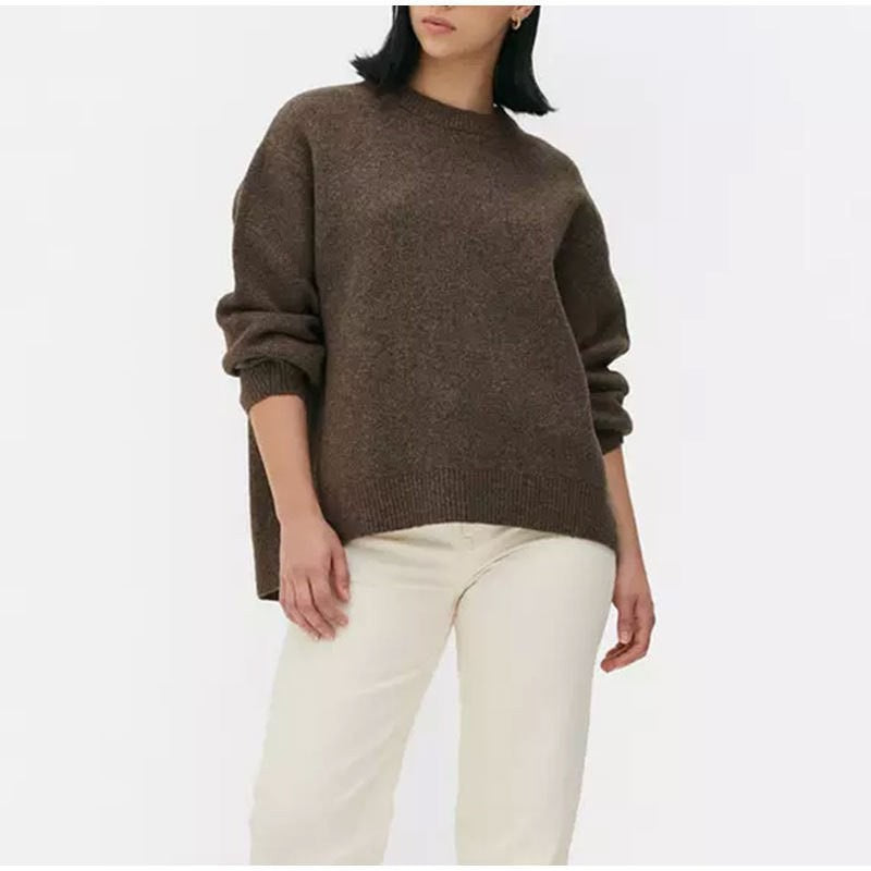 Damen Pullover mit lässigem Schnitt und voluminösen Ärmeln Heidi-Mode