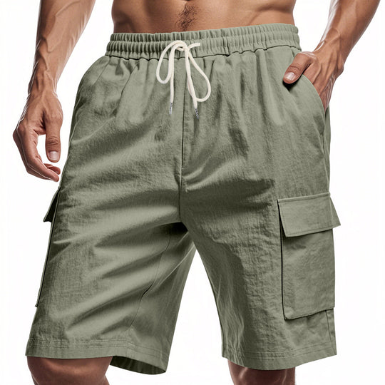 Herren Cargo-Shorts mit mehreren praktischen Taschen und elastischem Bund Heidi-Mode