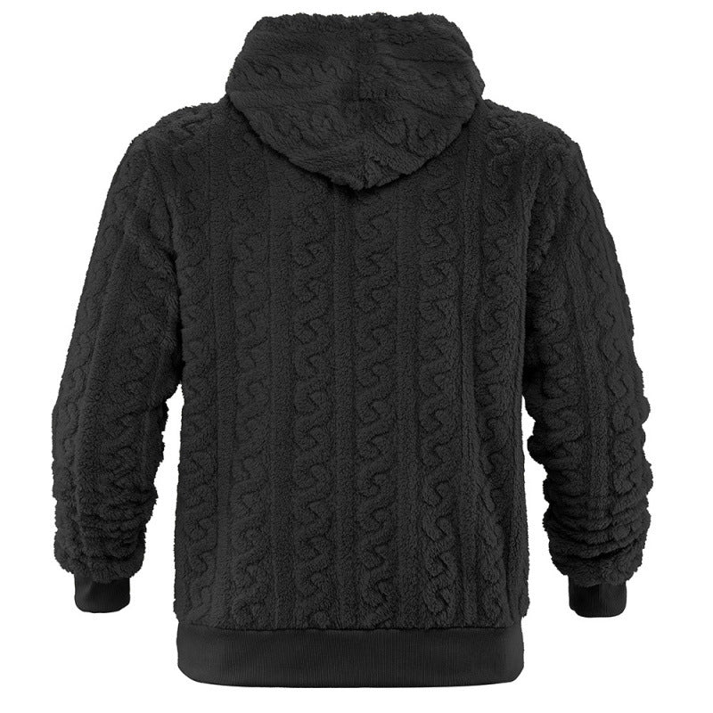 Damen Kuscheliger Fleece-Hoodie mit Strukturmuster Heidi-Mode