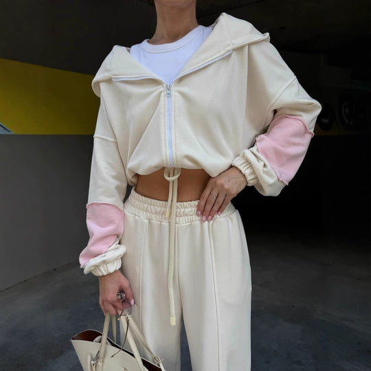 Damen Sportliches Freizeit Ensemble mit lässigem Schnitt und einem modernen Hoodie Heidi-Mode