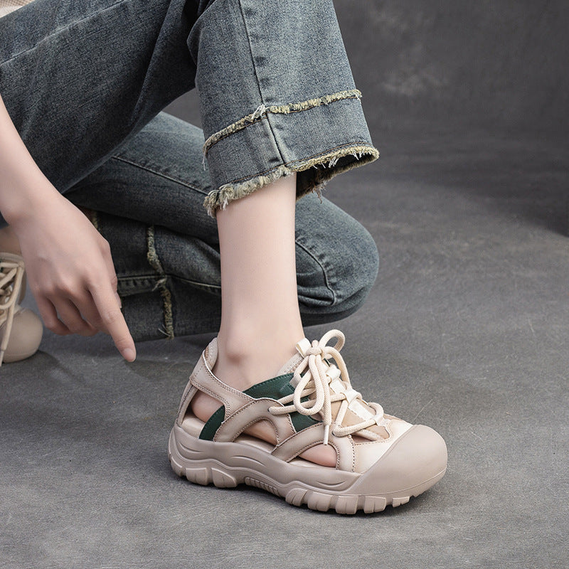 Frau Outdoor Freizeit-Sandalen mit atmungsaktiven Mesh-Einsätzen und rutschfester Sohle Heidi-Mode