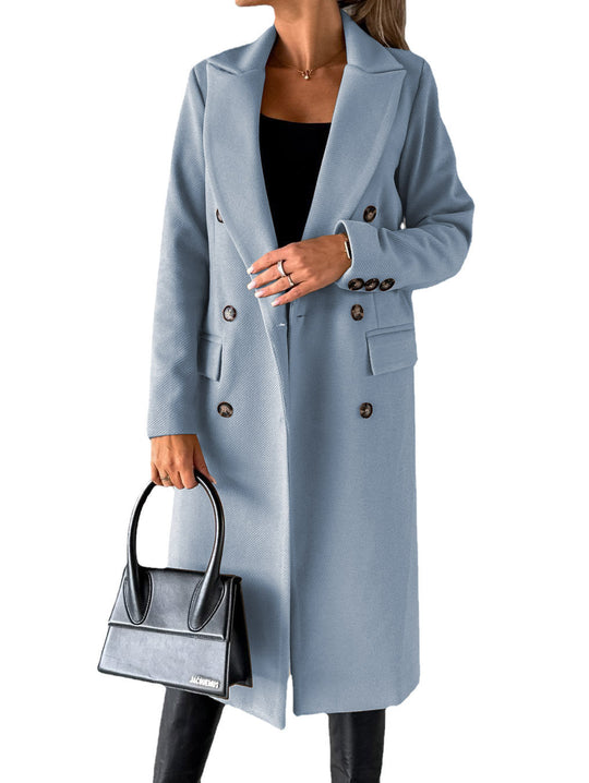Damen Eleganter doppelt-gesetzter Trenchcoat Heidi-Mode