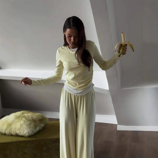 Damen Loungewear-Set mit elegantem Schnitt und bequemer Passform Heidi-Mode