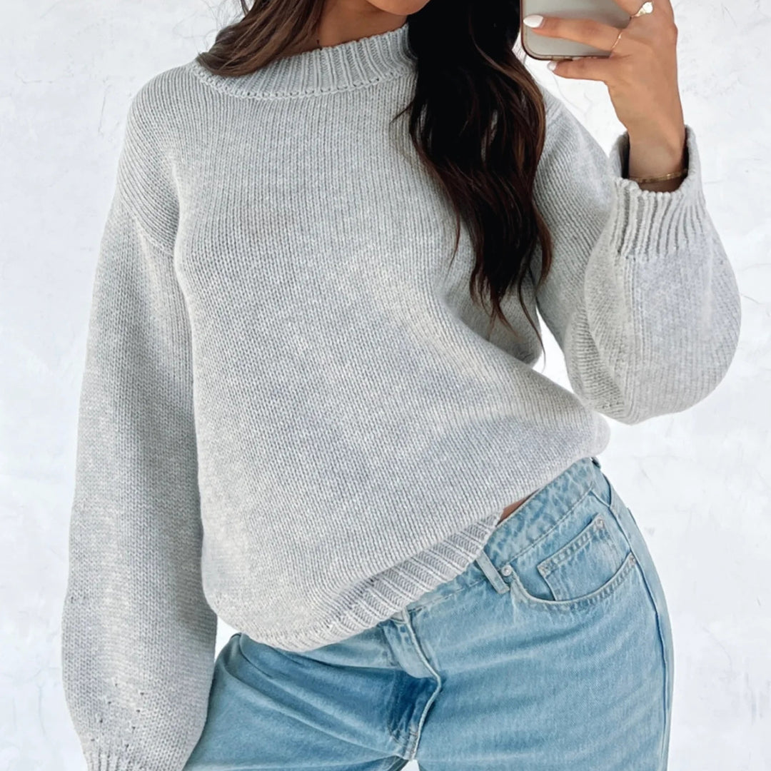 Damen Pullover mit lässigem Schnitt und zeitlosem Design Heidi-Mode