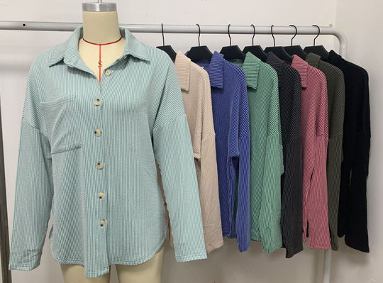 Damen lässige Strickjacke mit Knopfleiste Heidi-Mode