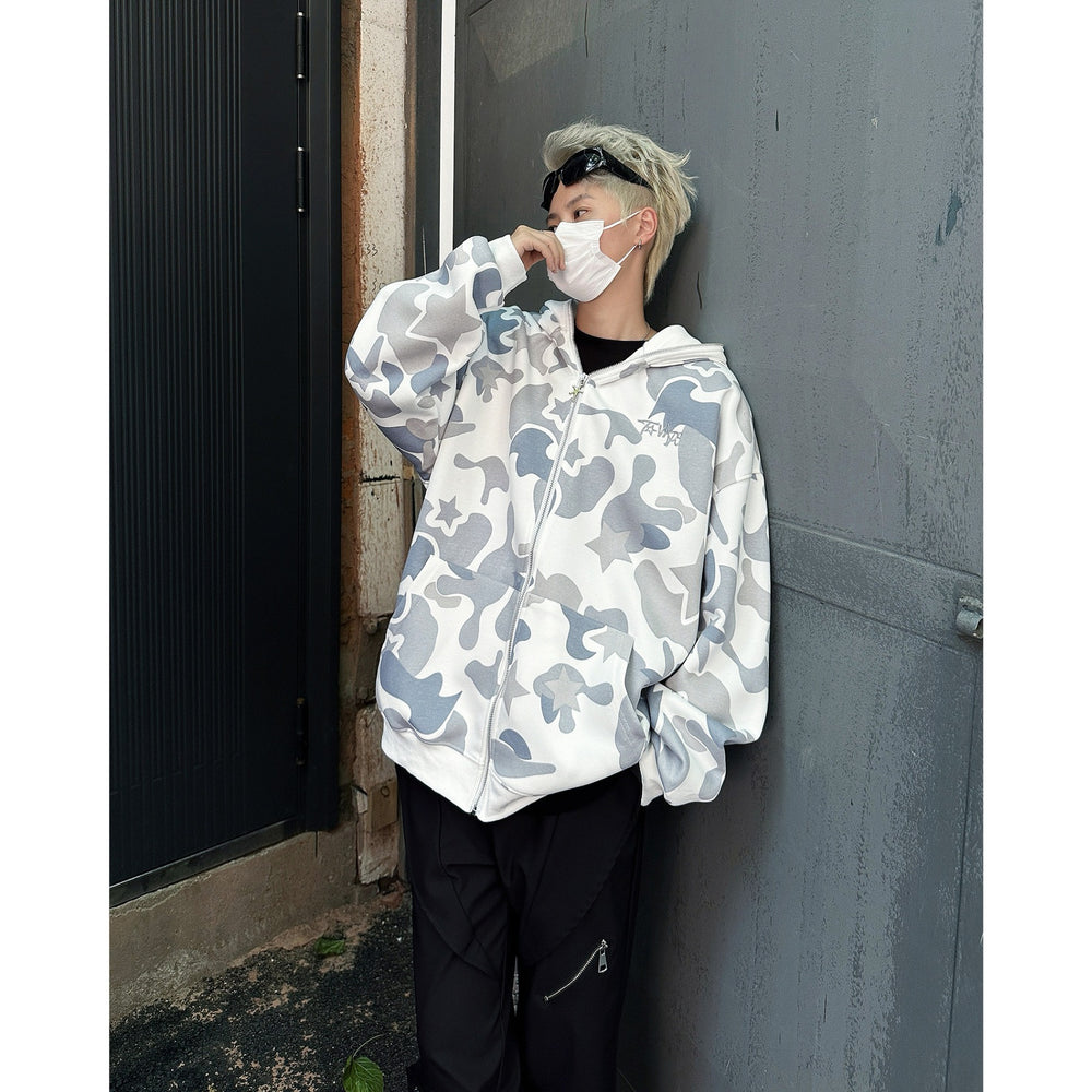 Damen Kapuzenpullover mit einzigartigem Camouflage-Design und aufwendiger Stickerei Heidi-Mode