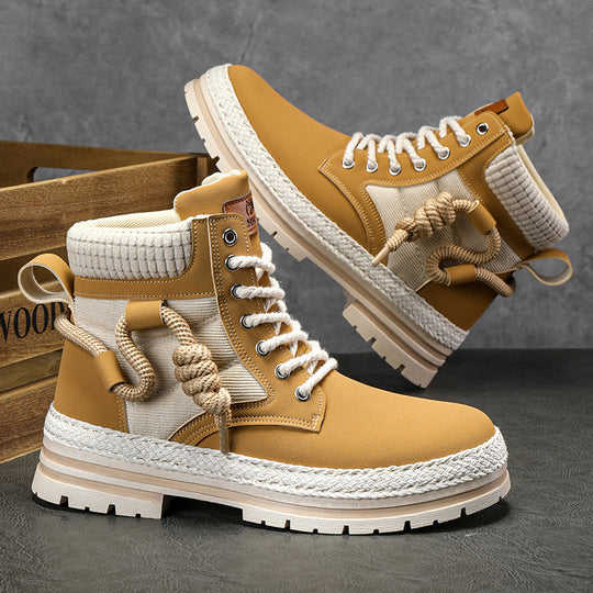 Damen modische und bequeme Winterstiefel mit hohem Kragen und rutschfester Sohle Heidi-Mode