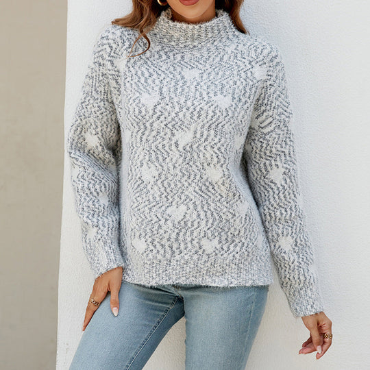 Heidi-Mode | Eleganter Pullover Mit Herz-Verzierung