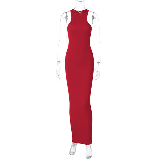Damen Langarm Maxikleid mit elegantem Slim-Fit-Schnitt Heidi-Mode