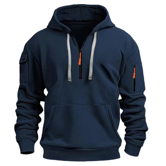 Herren Kapuzensweater mit Reißverschluss und praktischen Seitentaschen Heidi-Mode