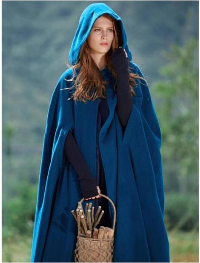Damen elegante Kapuzenumhangjacke Heidi-Mode