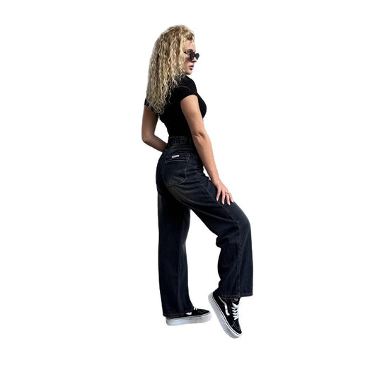 Damen Hochtaillierte Baggy-Jeans mit lockerer Passform Heidi-Mode