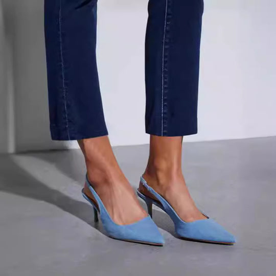 Damen Edle Cropped Jeans im klassischen Schnitt Heidi-Mode