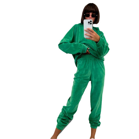 Damen Kuscheliges Hoodie und Jogginghose Set Heidi-Mode