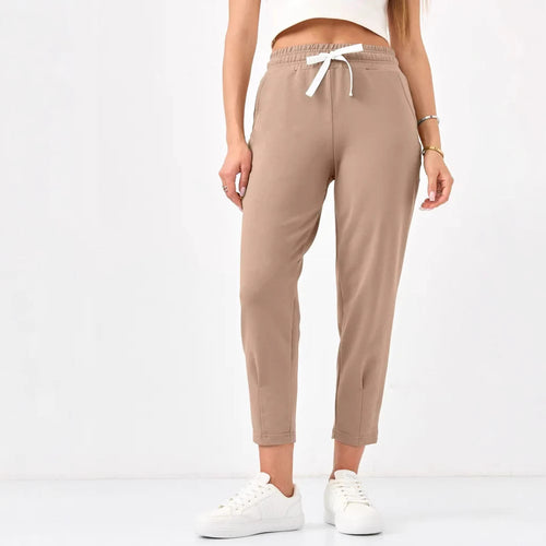 Damen Elegante Jogginghose mit Kordelzug und schmalem Schnitt Heidi-Mode