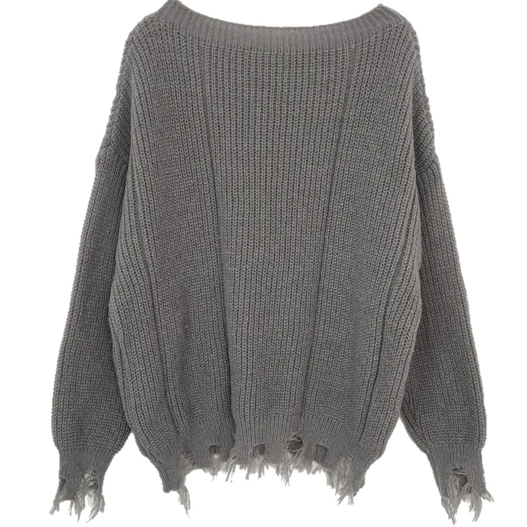 Damen Baumwollpullover mit lässigem Oversized-Schnitt Heidi-Mode