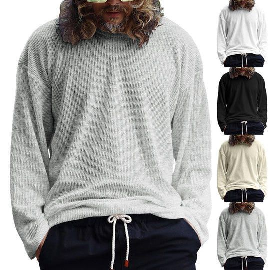 Herren Lässiges Langarmshirt aus atmungsaktivem Strukturstoff Heidi-Mode