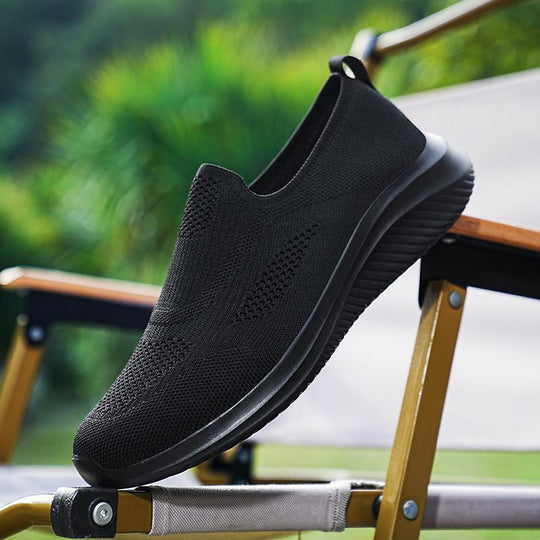 Herren Leichte Slip-On Sport Sneakers mit Atmungsaktivem Strickdesign Heidi-Mode