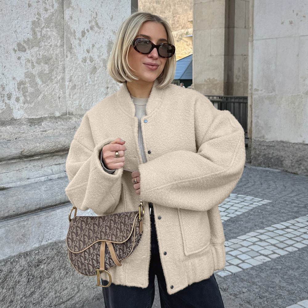 Damen Modische Boucle-Jacke Heidi-Mode