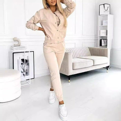 Damen Freizeit-Jogginganzug mit schickem Schnitt und elastischem Bund Heidi-Mode