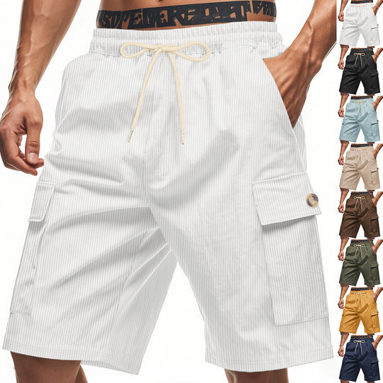 Herren Cargo-Shorts mit verstellbarem Kordelzug und praktischen Seitentaschen Heidi-Mode