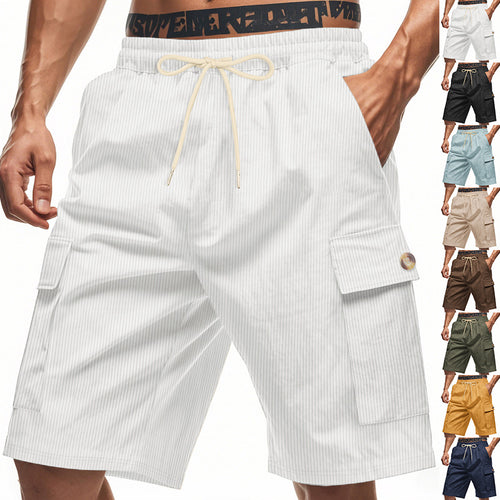 Herren Cargo-Shorts mit verstellbarem Kordelzug und praktischen Seitentaschen Heidi-Mode