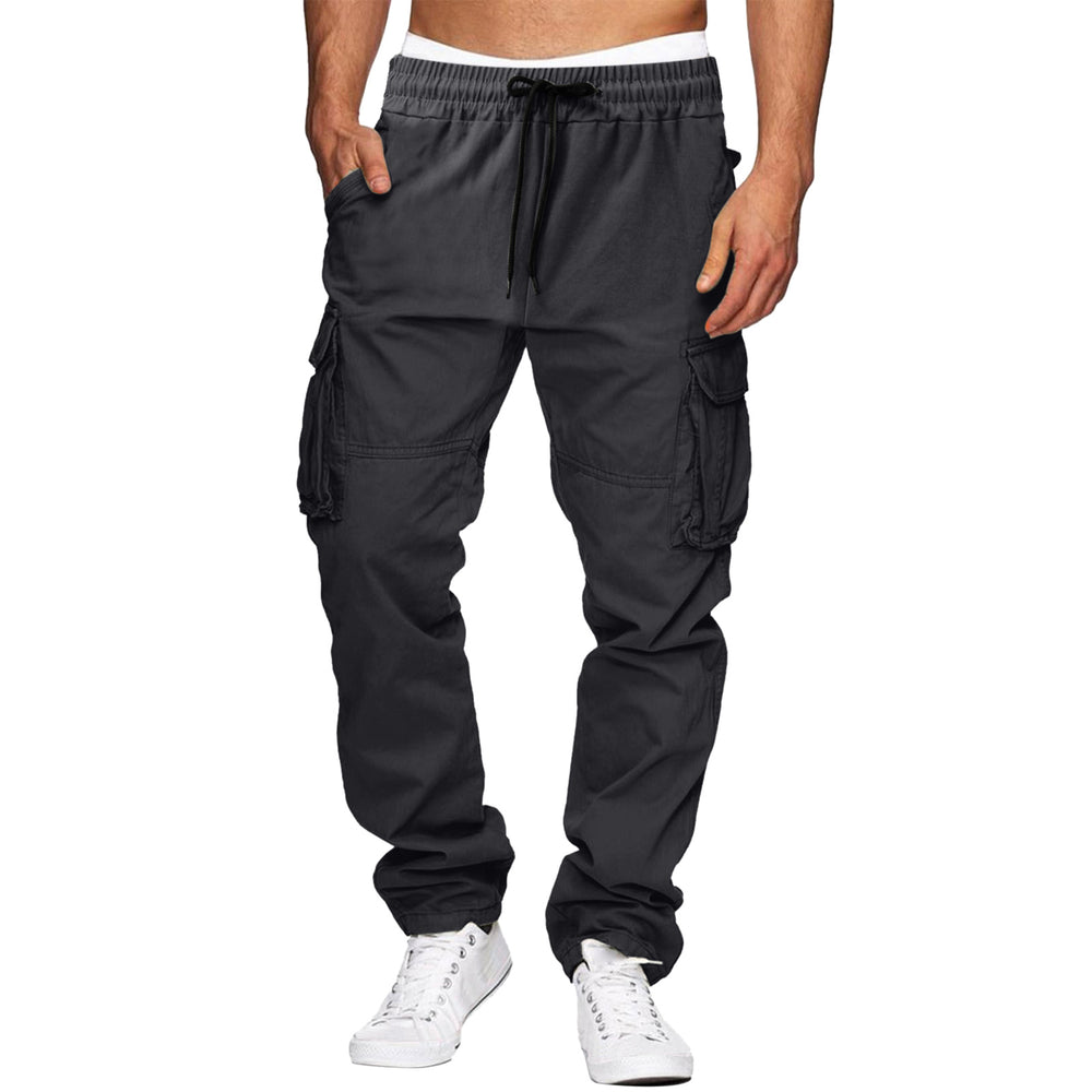 Herren bequeme Cargo-Hosen mit elastischem Bund und mehreren Taschen Heidi-Mode