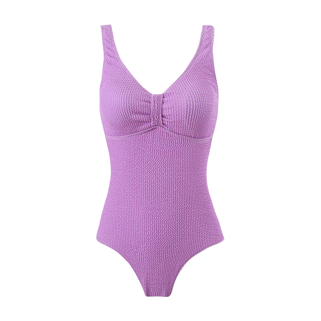 Damen Badeanzug mit strukturiertem Design Heidi-Mode