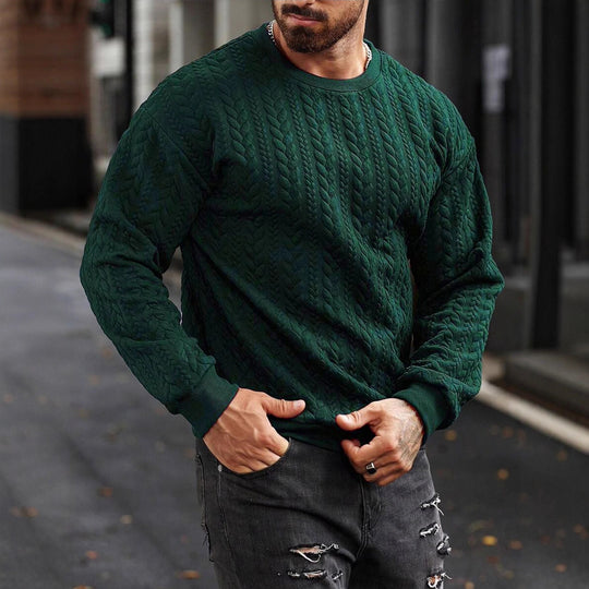 Herren Strickpullover mit strukturiertem Muster Heidi-Mode