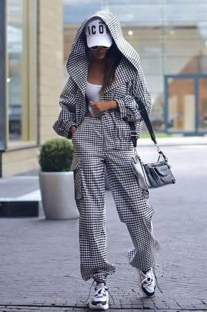 Heidi-Mode | Street Style Kapuzen Zweiteiler