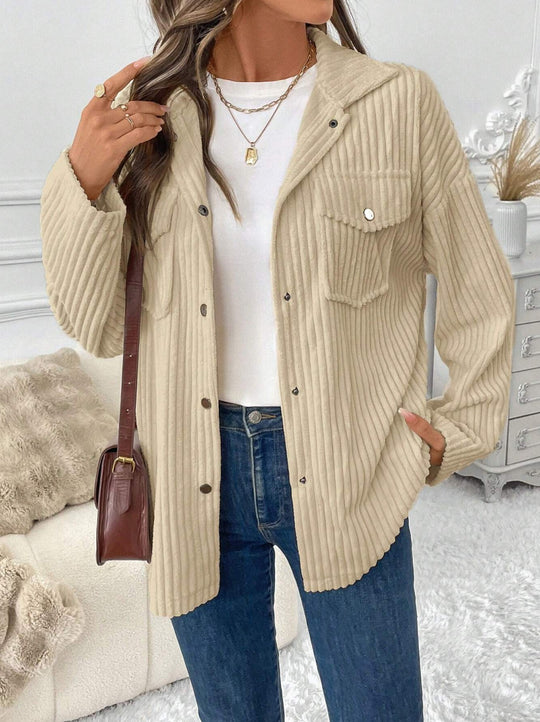 Damen Oversize Kordjacke Heidi-Mode