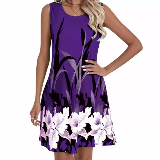 Damen Sommerkleid mit floralem Druck Heidi-Mode
