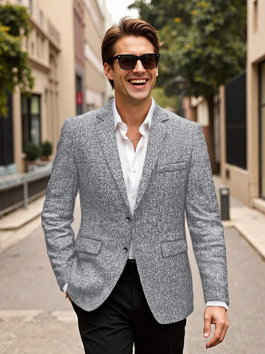 Herren eleganter Blazer aus Wolle Heidi-Mode