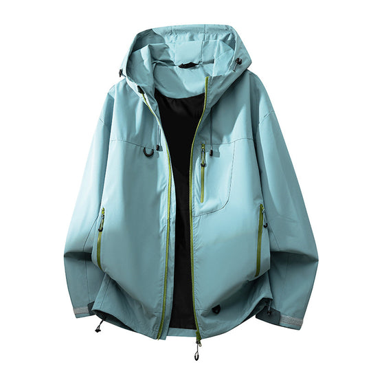 Damen technische Outdoorjacke mit multifunktionalen Taschen und verstellbarem Kapuzensystem Heidi-Mode