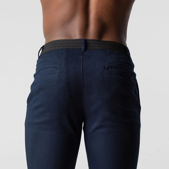Herren Chinohose mit slim fit Schnitt und elastischem Bund Heidi-Mode