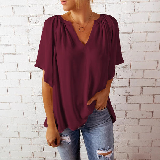 Damen elegante Chiffon-Bluse Heidi-Mode