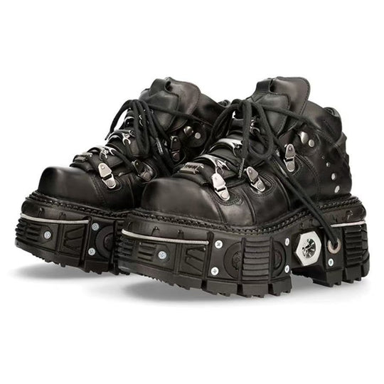 Damen Stabile High-Top Stiefel mit robuster Gummisohle Heidi-Mode
