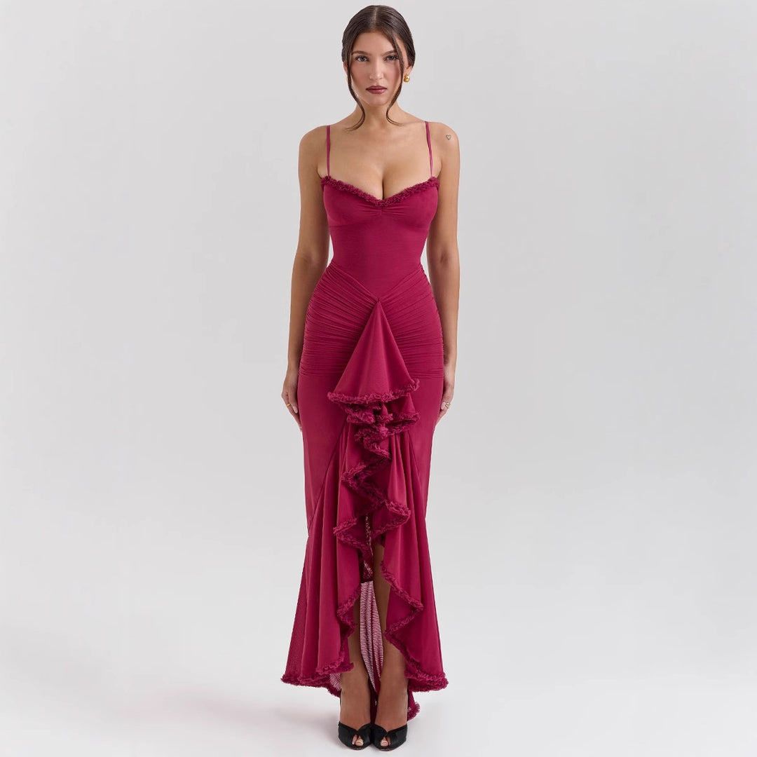 Damen Abendkleid mit schickem Dekolleté und figurbetontem Schnitt Heidi-Mode