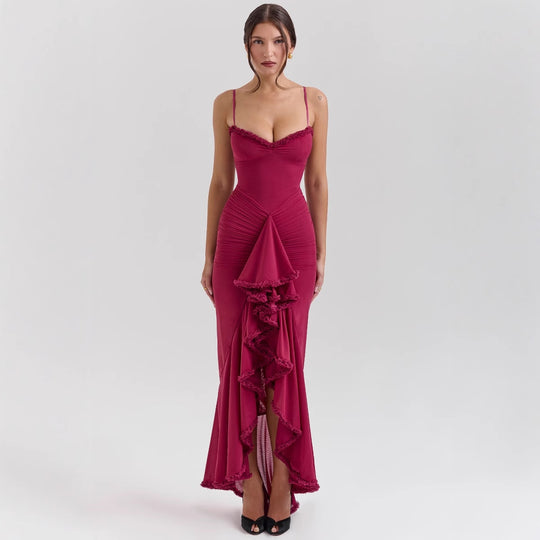 Damen Abendkleid mit schickem Dekolleté und figurbetontem Schnitt Heidi-Mode