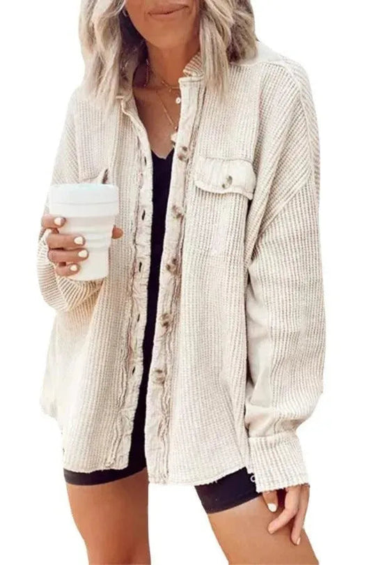 Heidi-Mode | Damen unregelmäßige Hemdjacke