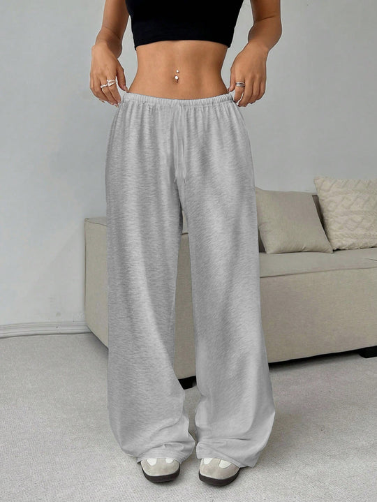 Damen Weit geschnittene Stoffhose mit elastischem Bund und komfortablem Schnitt Heidi-Mode