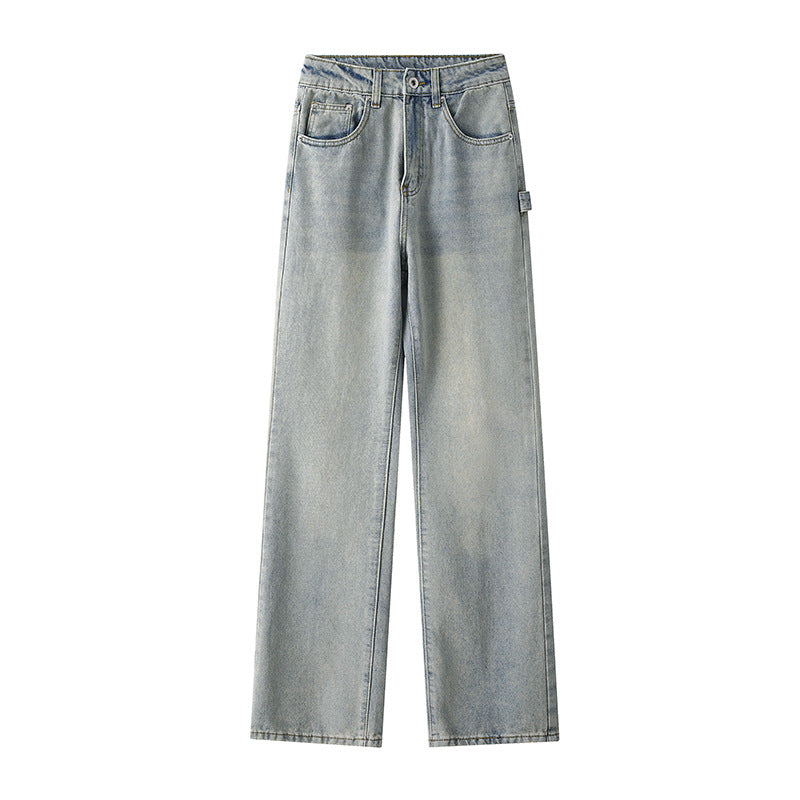 Herren Weitgeschnittene Jeans mit hohem Bund und praktischen Taschen Heidi-Mode