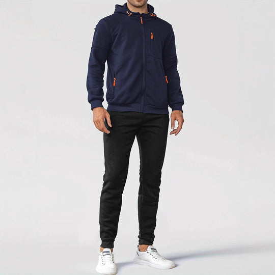 Herren Trainingsjacke mit praktischen Taschen und atmungsaktiver Funktion Heidi-Mode