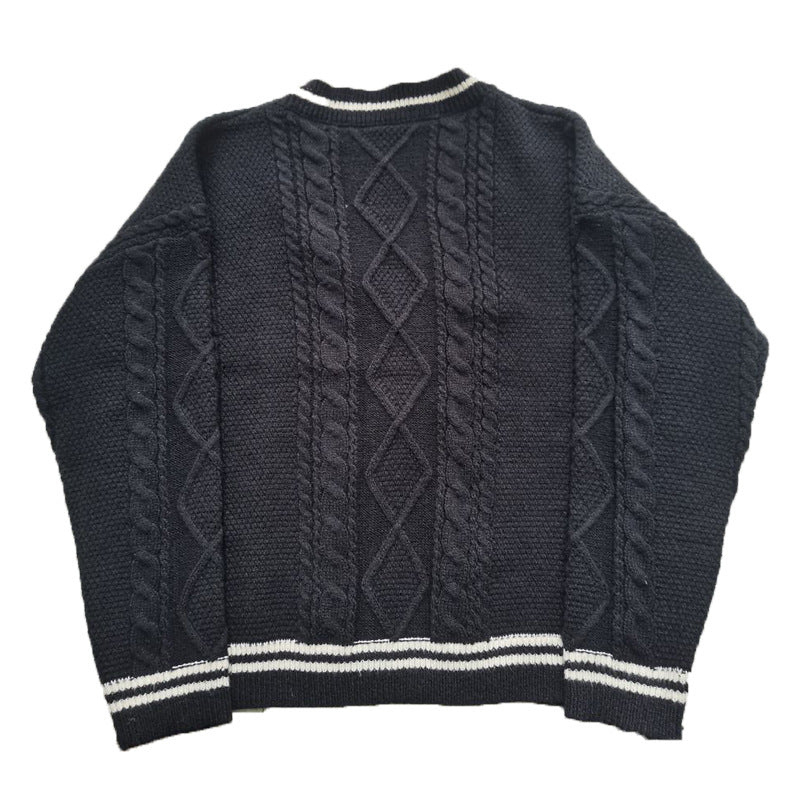 Damen Grobstrickjacke mit Sternen-Details und dekorativen Knöpfen Heidi-Mode