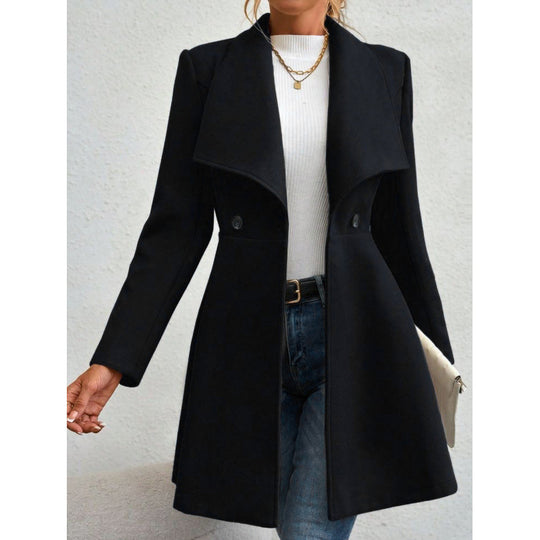 Damen schicke Übergangsjacke mit weitem Kragen Heidi-Mode