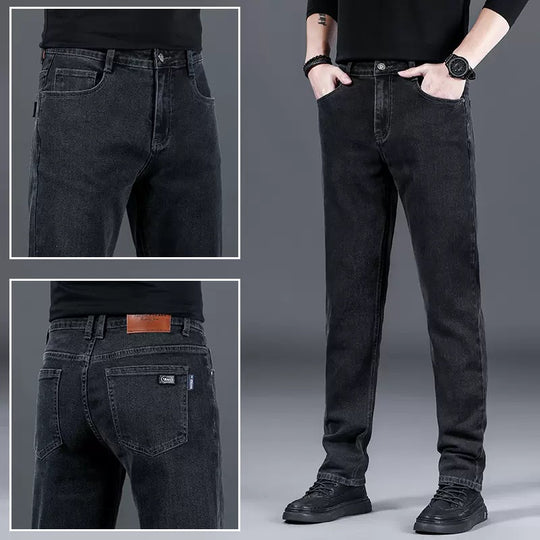 Herren modische Slim-Fit Jeans aus weichem Denim Heidi-Mode