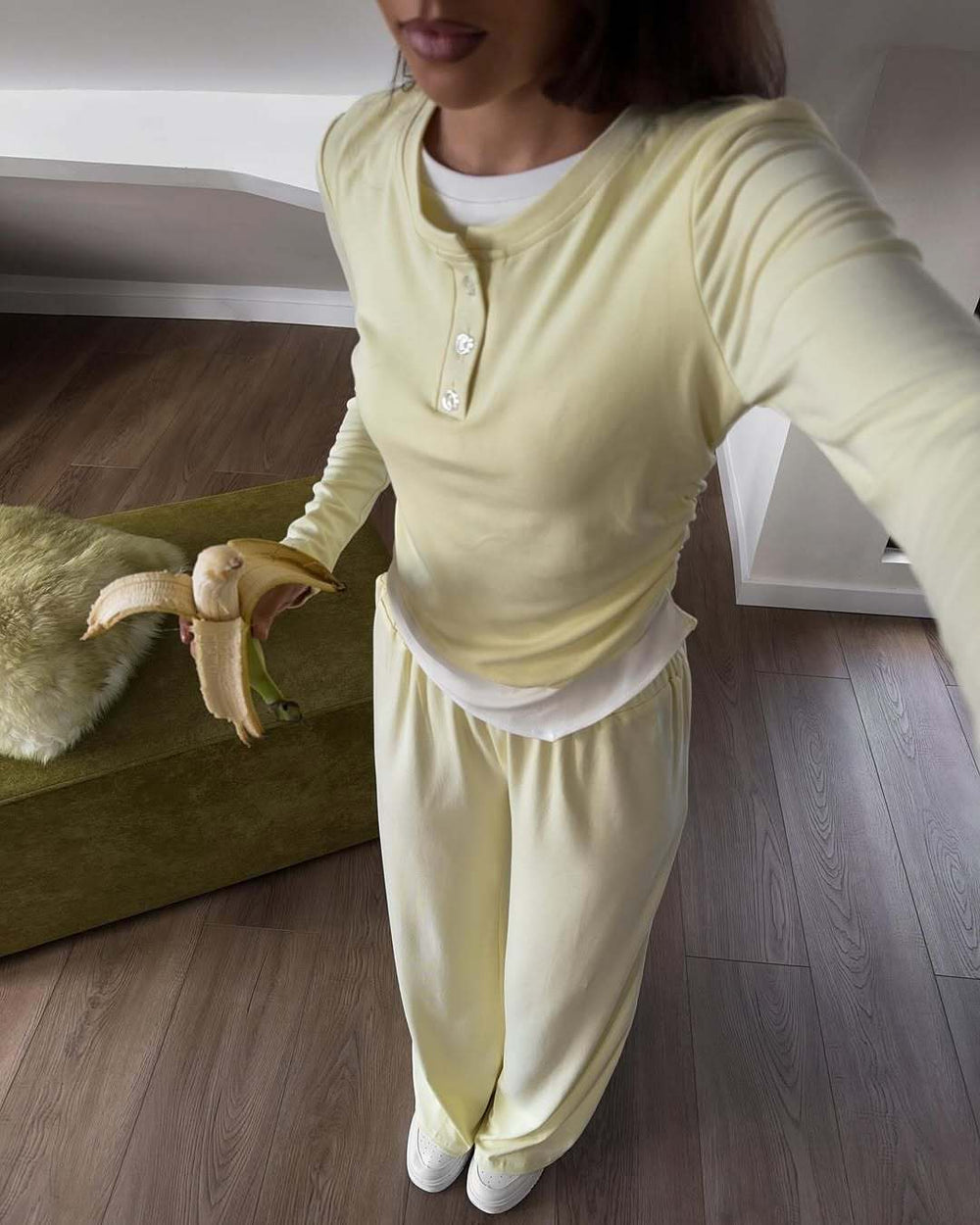 Damen gemütliches Freizeit-Set mit sportlichem Design Heidi-Mode