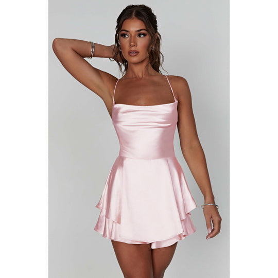 Damen Sexy Minikleid mit schwingendem Saum Heidi-Mode