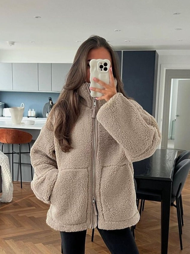 Damen Oversized Fleecejacke Heidi-Mode