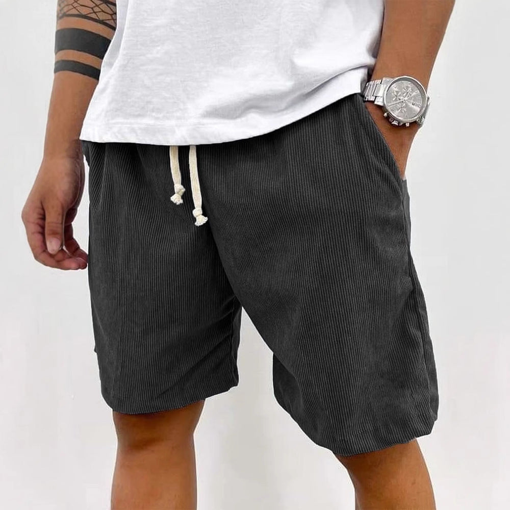 Heidi Mode | Herren Casual Kordelzug Cord Shorts